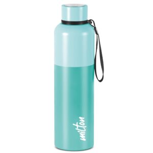 MILTON Ancy 1000 Thermosteel Bottle, 1050 ml Water Bottles, 24 Hours Hot and Cold, Easy to Carry, Easy Grip, Rust Proof, Tea, Coffee, Office, Travel Bottle, Aqua Green